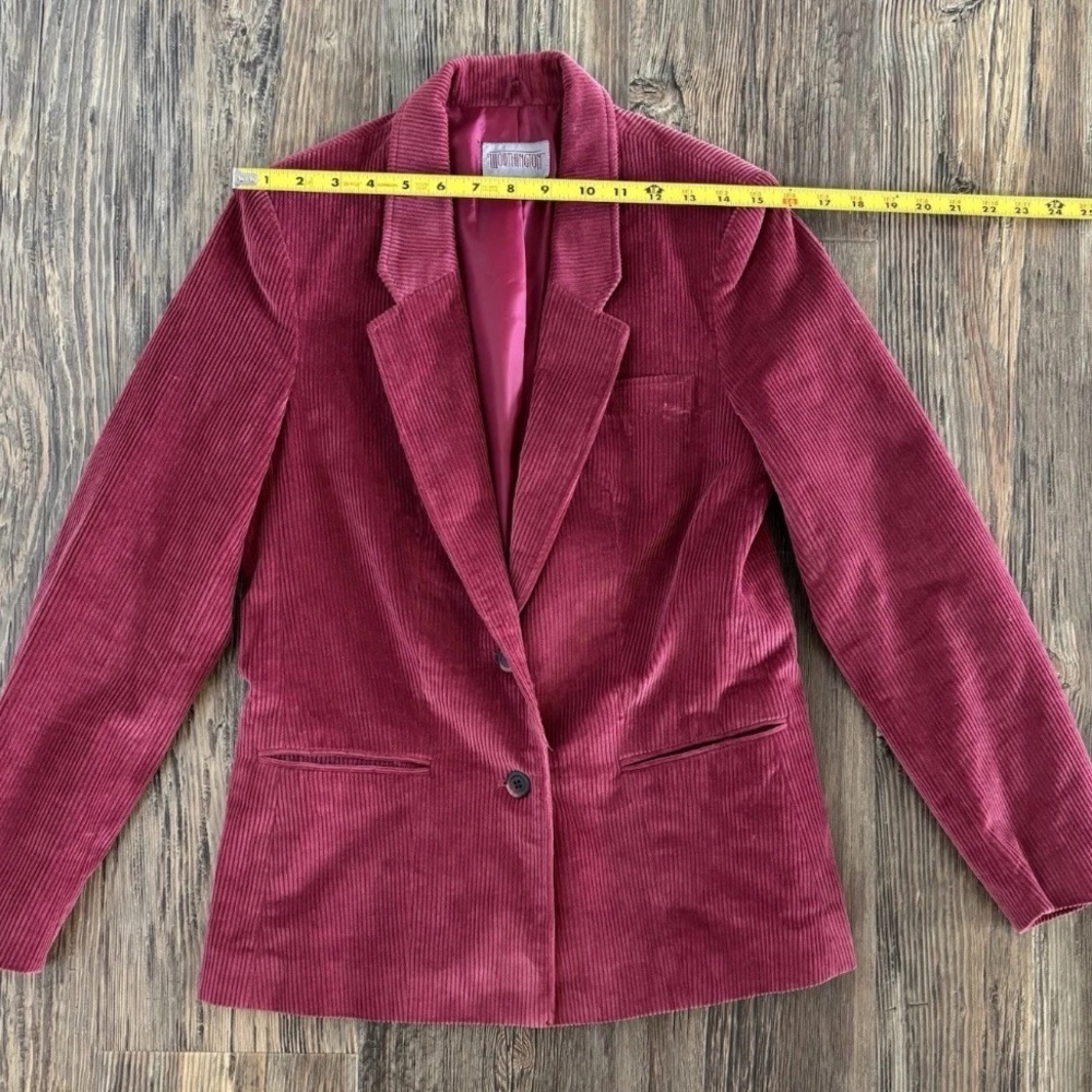 Vtg Worthington Corduroy Blazer Jacket Womens 10 Mauve Pockets Career Preppy - Picture 6 of 10